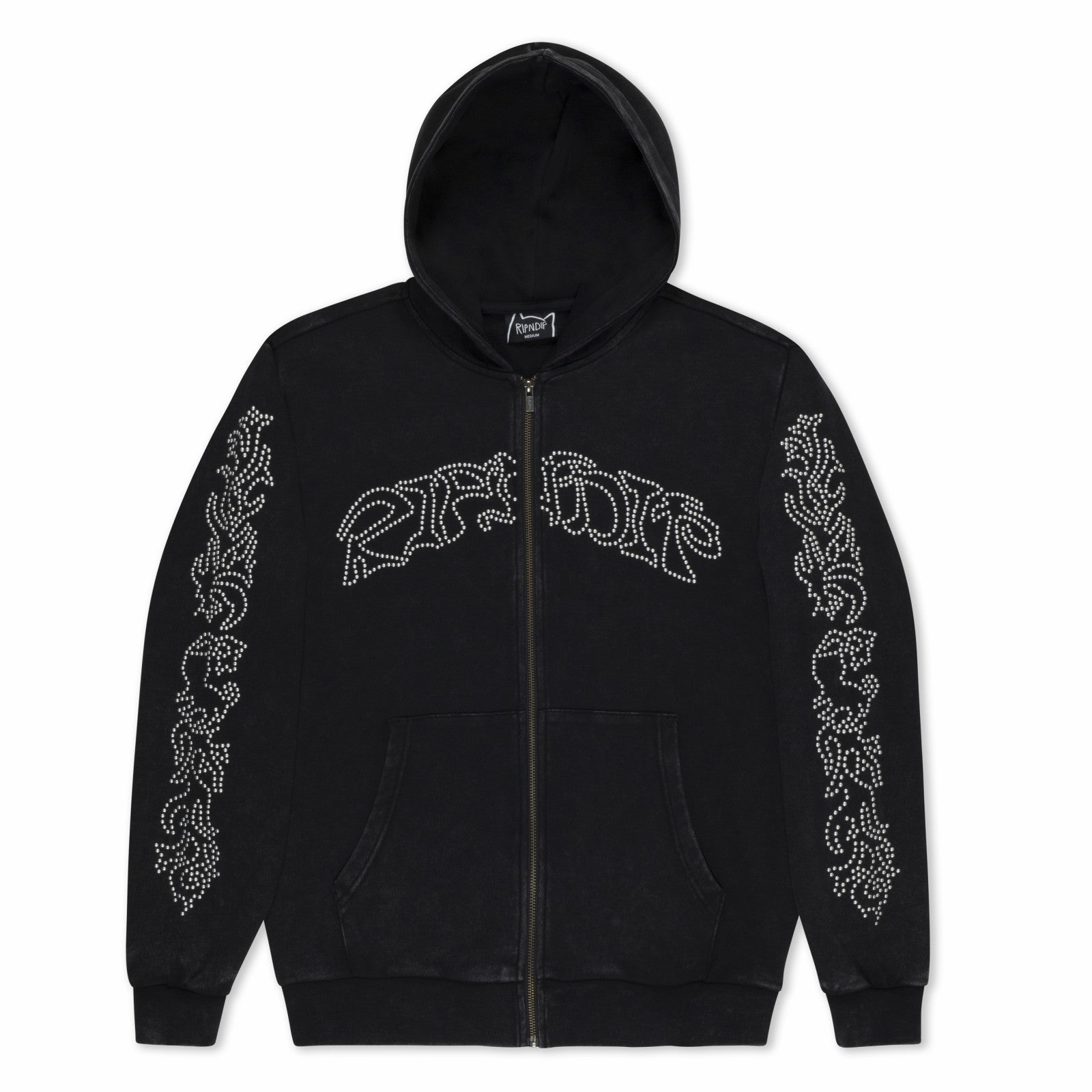 Ripndip Online | Pretty Flacko Zip Hoodie (Black Vintage Wash)