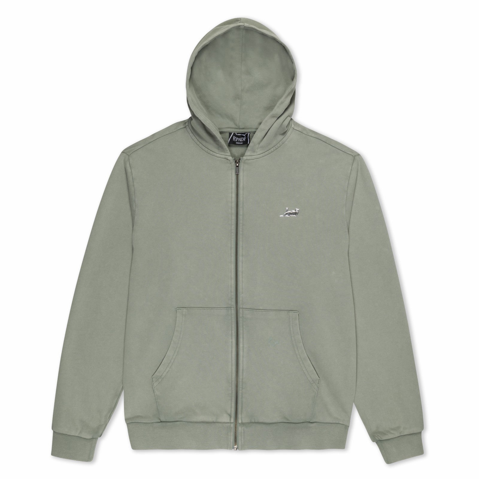 Ripndip Discount | Castanza Zip Up Hoodie (Sage Vintage Wash)
