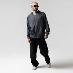 Ripndip Online | Castanza Waffle Knit Zip Up Hoodie (Charcoal)
