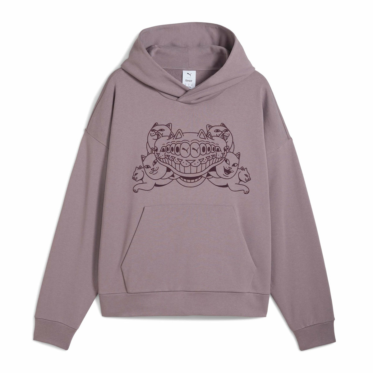 Ripndip Sale | PUMA X RIPNDIP Boxy Graphic Hoodie (Plum Jam)