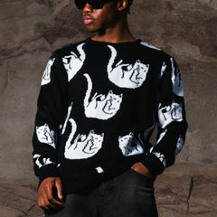 Ripndip Sale | Falling For Nermal Knit Sweater (Black)