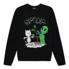 Ripndip Outlets | Alien / Nerm Christmas Light Up Knit Sweater (Black)
