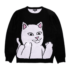 Ripndip Sale | Lord Nermal Flippy Knitty Sweater (Black)