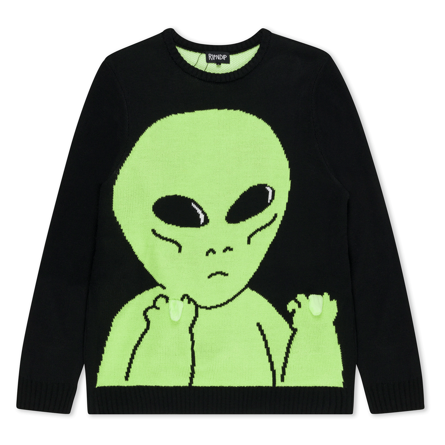 Ripndip Online Shop | Lord Alien Flippy Knitty Sweater (Black)