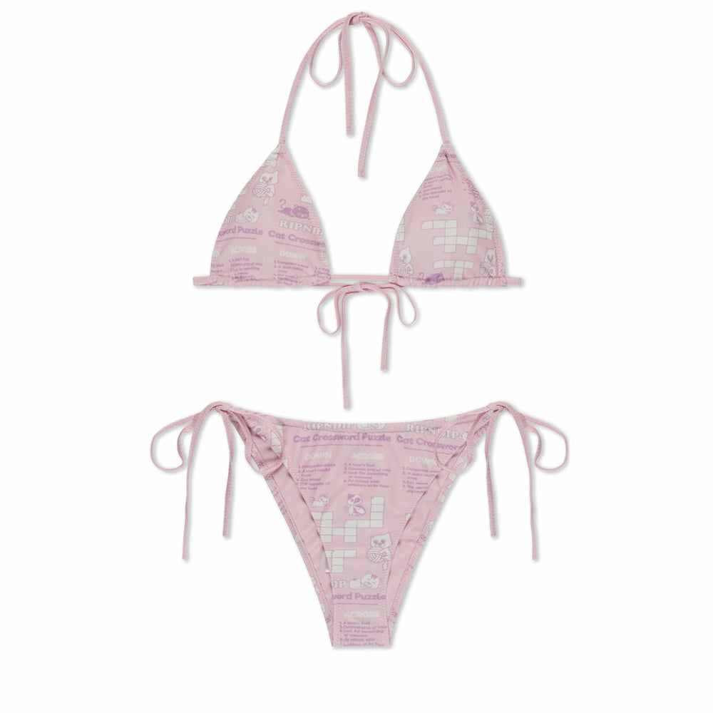 Ripndip Online Shop | Crossword 2PC Bikini Set (Pink)