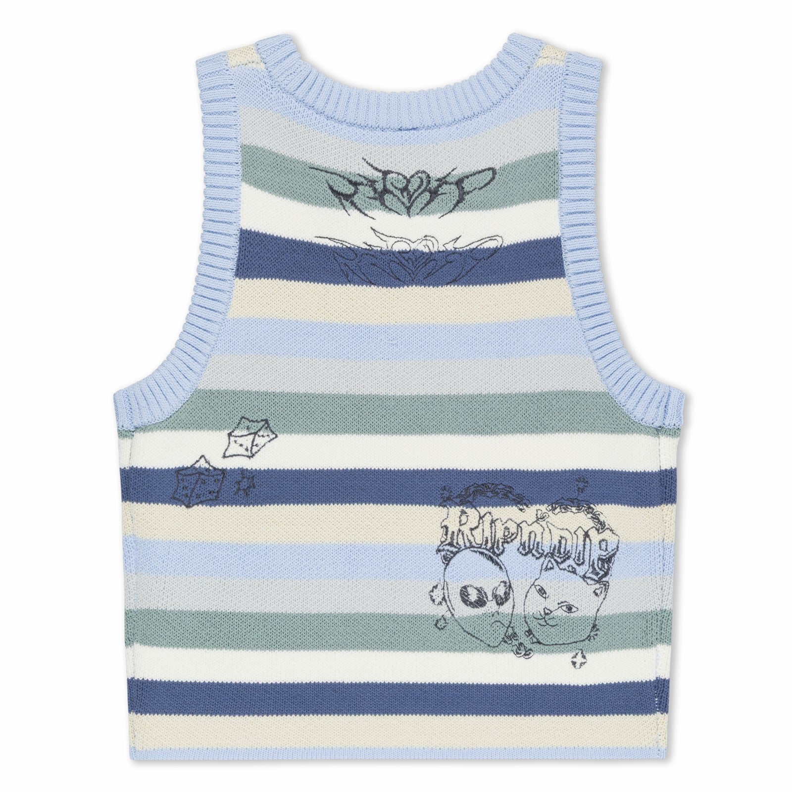 Ripndip Outlets | Westside Crochet Crop Tank (Powder Blue)
