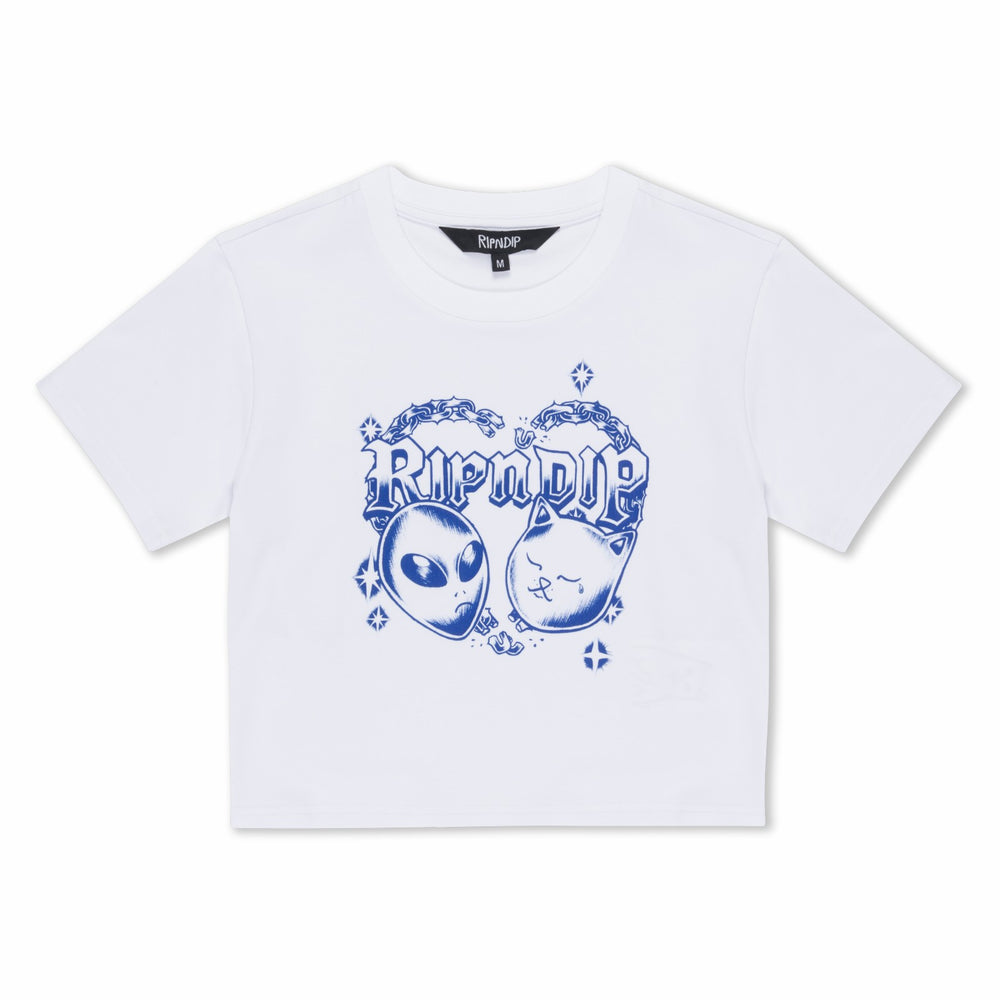 Ripndip Online Shop | Kali Cropped Baby Tee (White)
