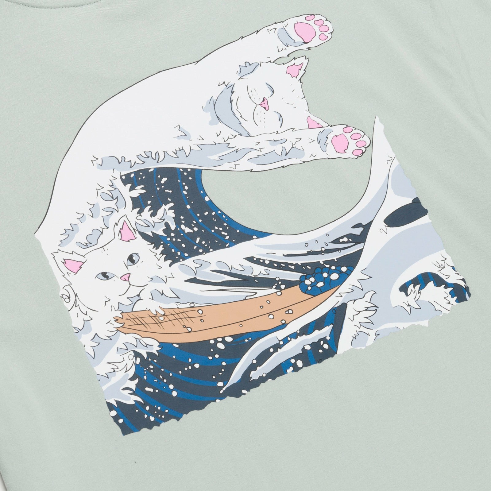 Ripndip Online Shop | Great Wave Tee (Sage Grey)