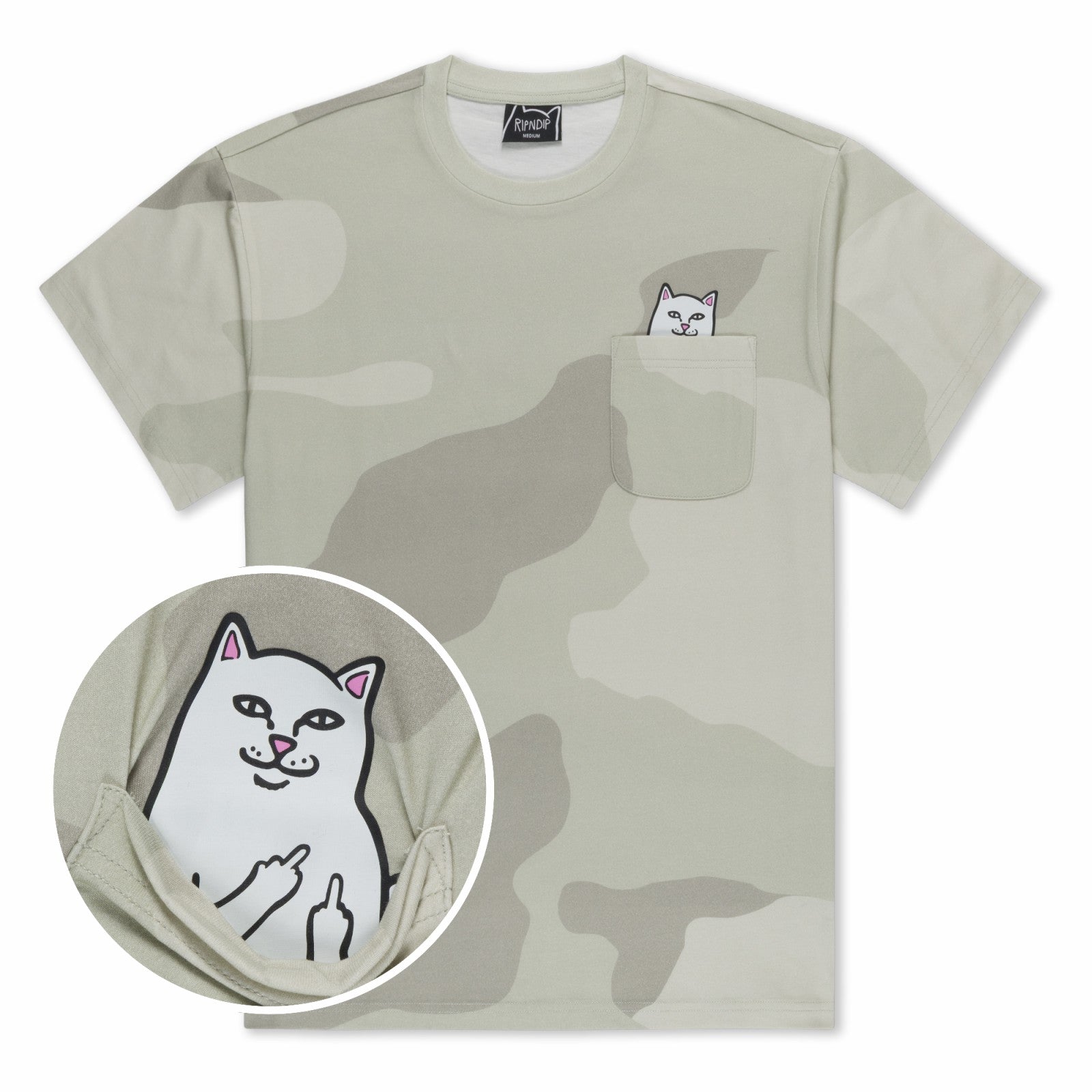 Ripndip Online | Lord Nermal Pocket Tee (Bone Graffiti Camo)