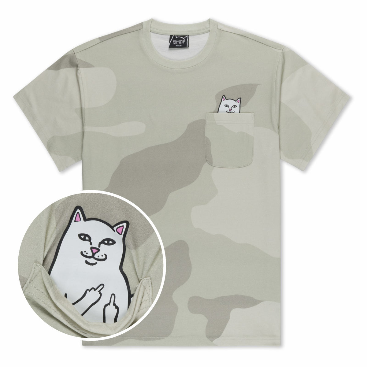 Ripndip Online | Lord Nermal Pocket Tee (Bone Graffiti Camo)