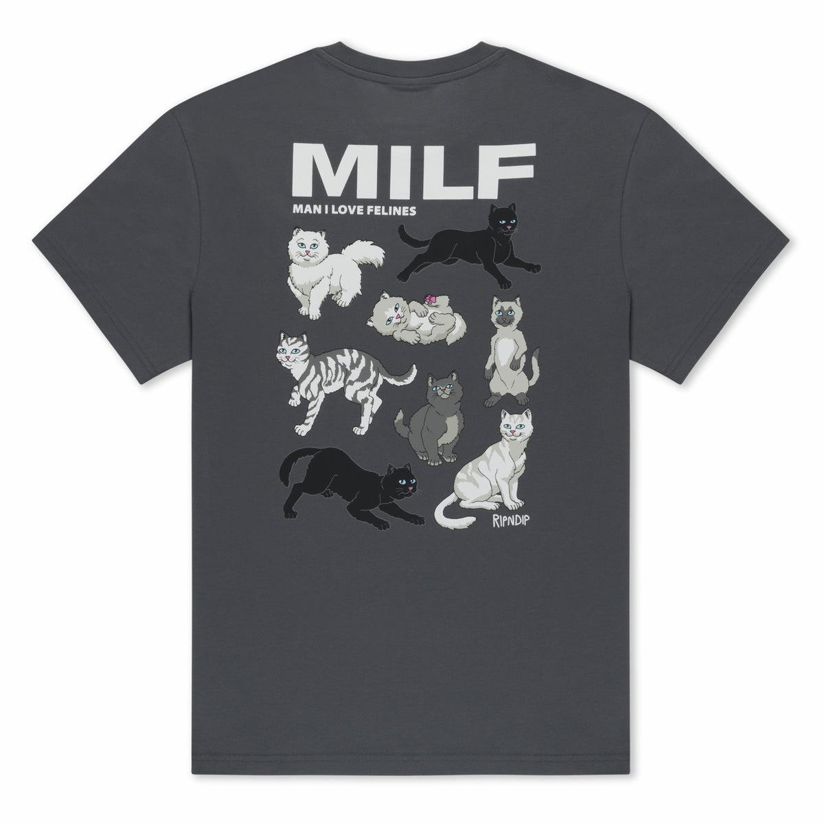 Ripndip Sale | Man I Love Felines Tee (Charcoal)