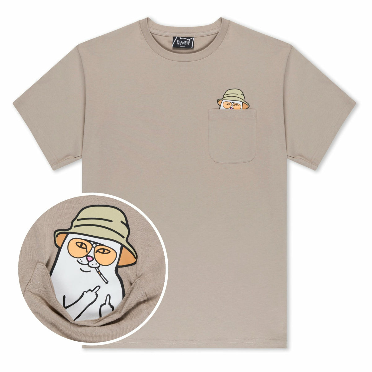Ripndip Discount | Nermal S Thompson Pocket Tee (Tan)