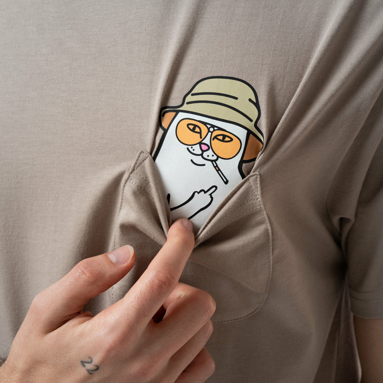 Ripndip Discount | Nermal S Thompson Pocket Tee (Tan)