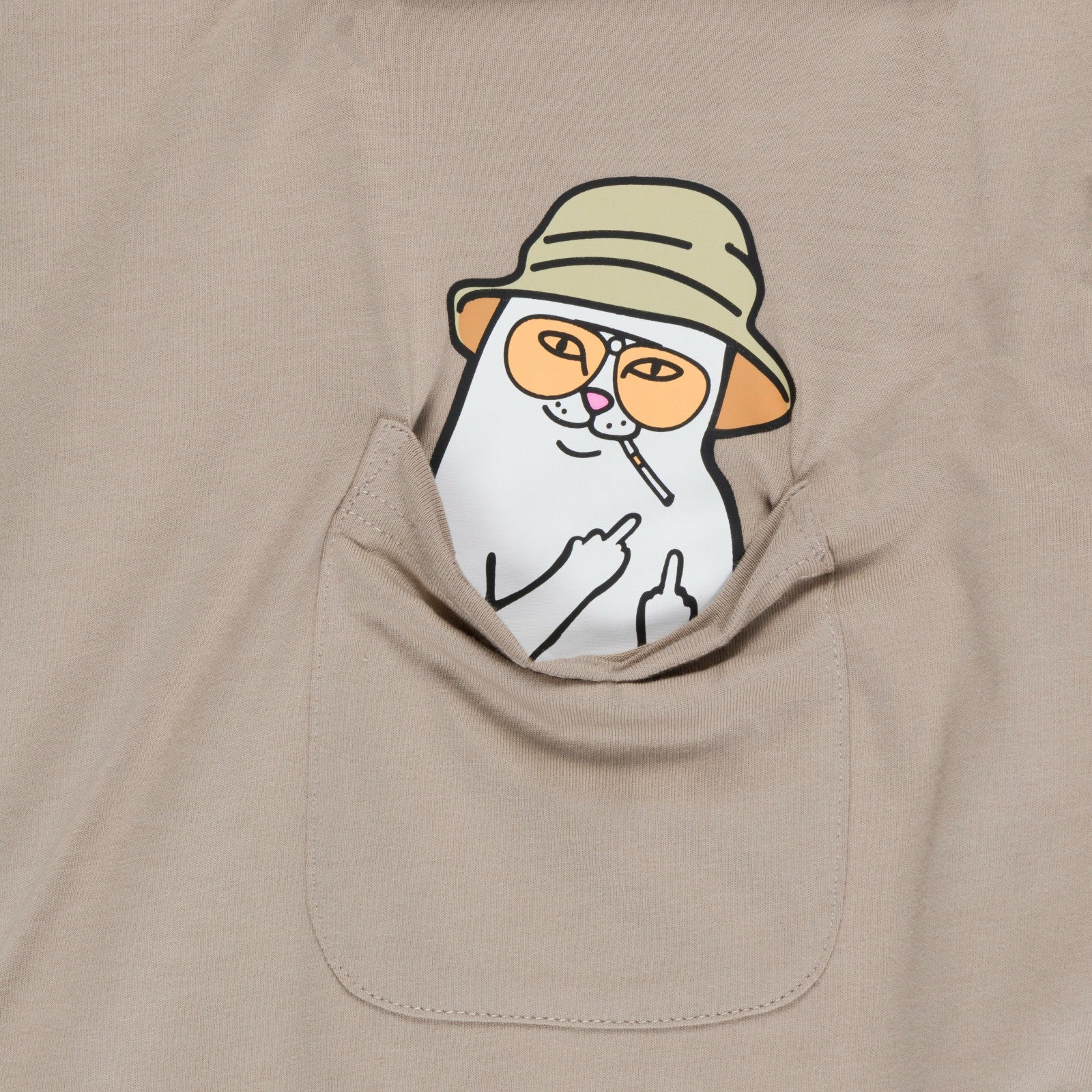 Ripndip Discount | Nermal S Thompson Pocket Tee (Tan)