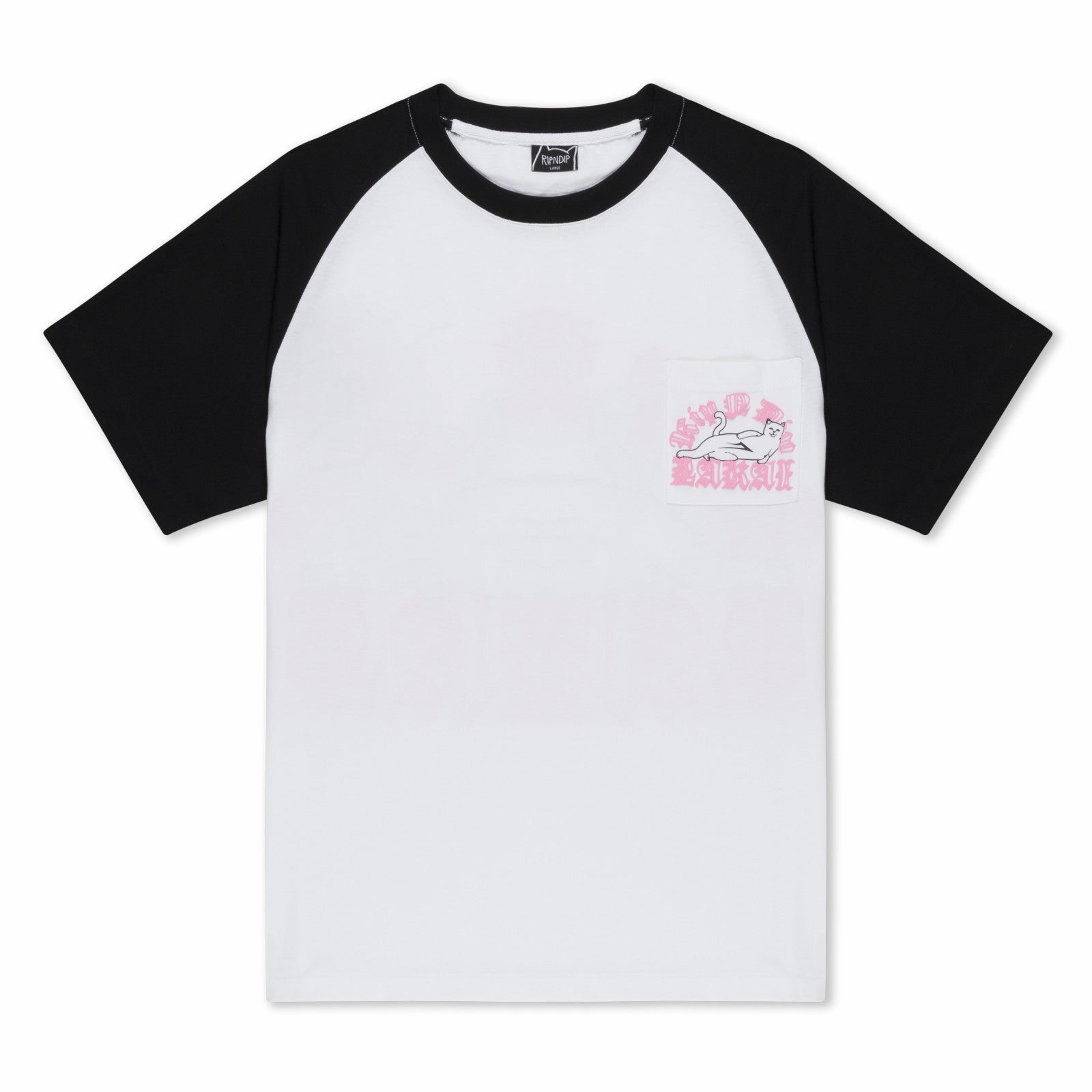Ripndip Discount | Lakai + Ripndip Raglan Pocket Tee (White/Black)