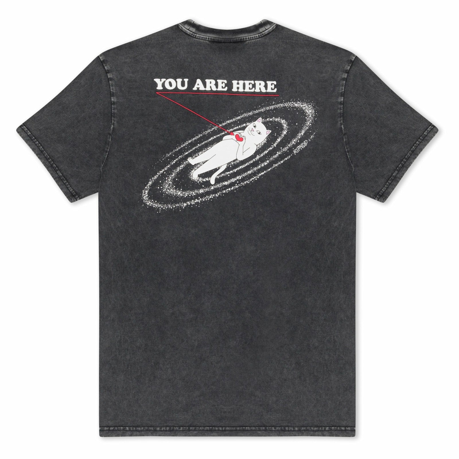 Ripndip Online Shop | You Are Here Tee (Black Vintage Wash)