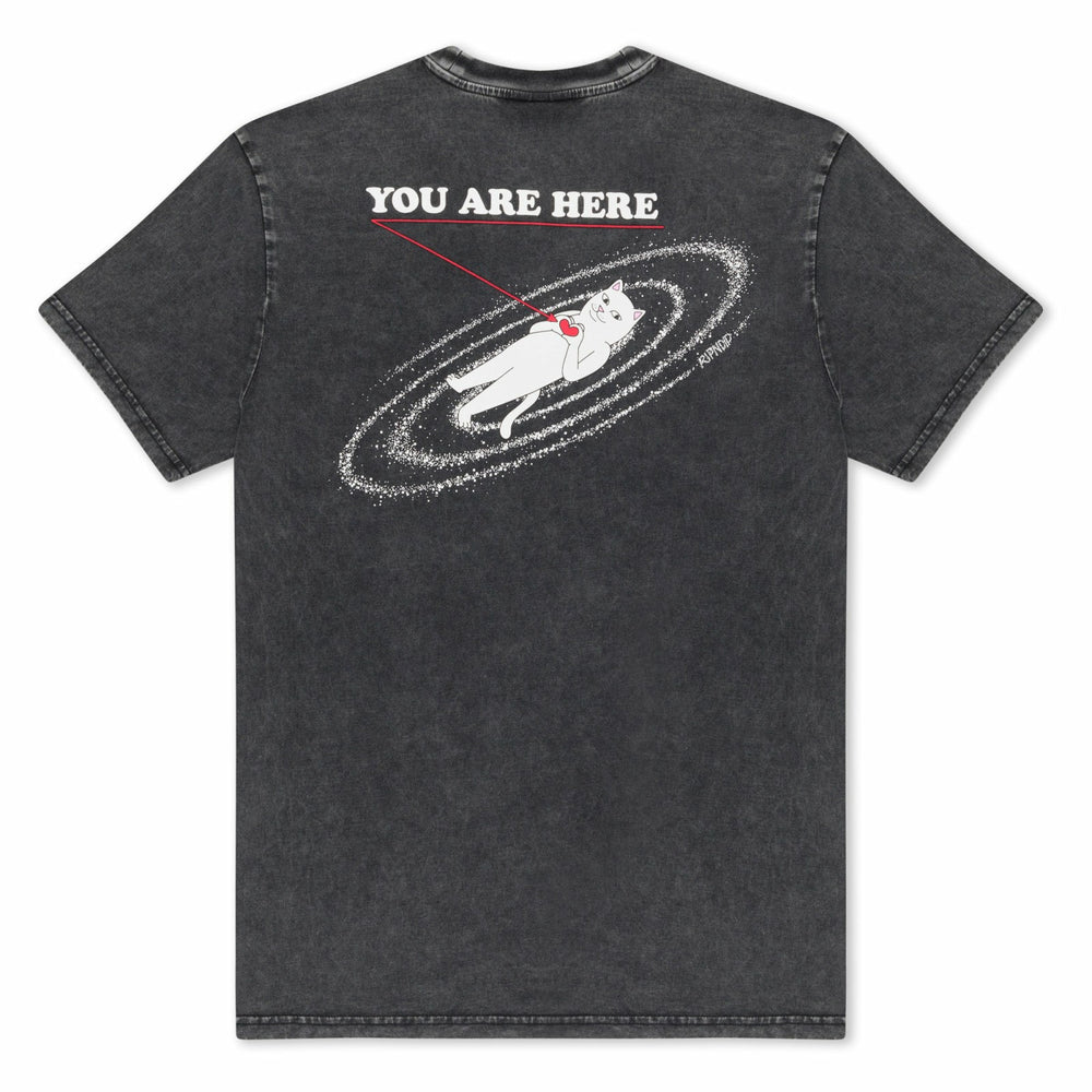 Ripndip Online Shop | You Are Here Tee (Black Vintage Wash)