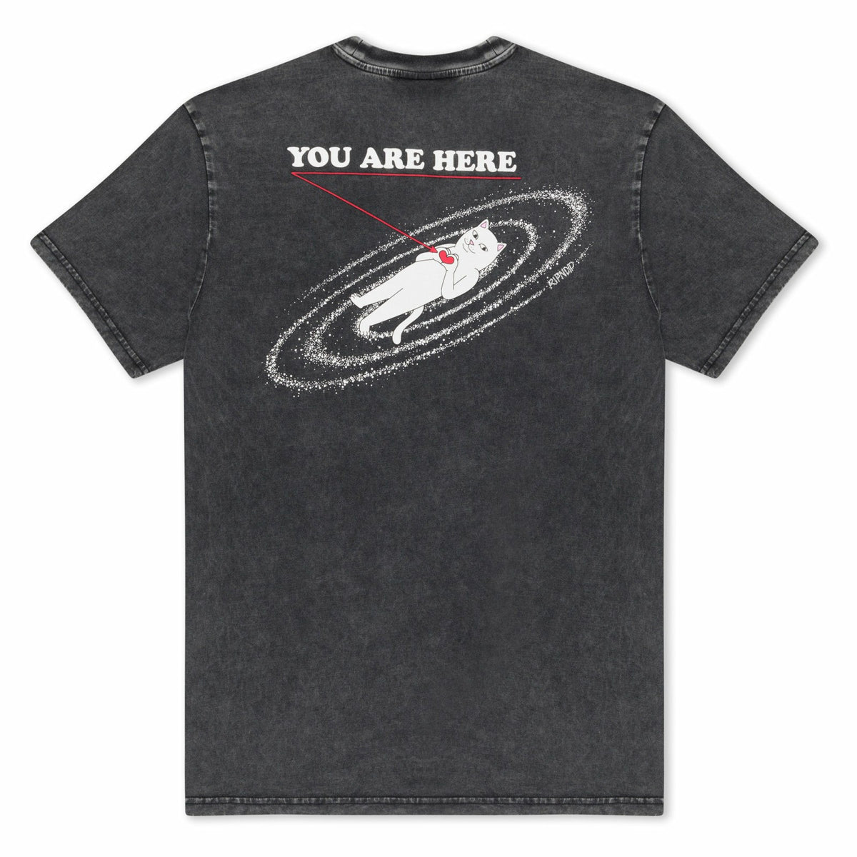 Ripndip Online Shop | You Are Here Tee (Black Vintage Wash)