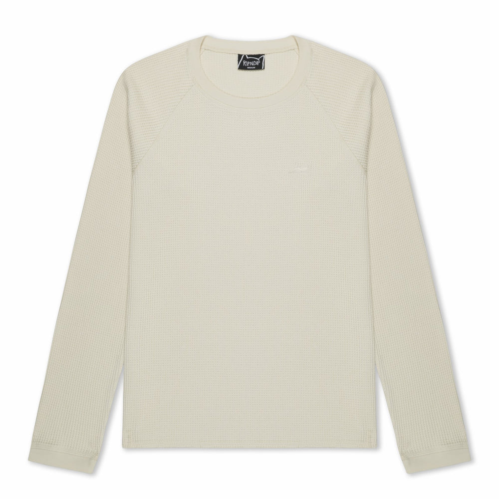 Ripndip Outlets | Castanza Waffle Knit Long Sleeve (Off-White)