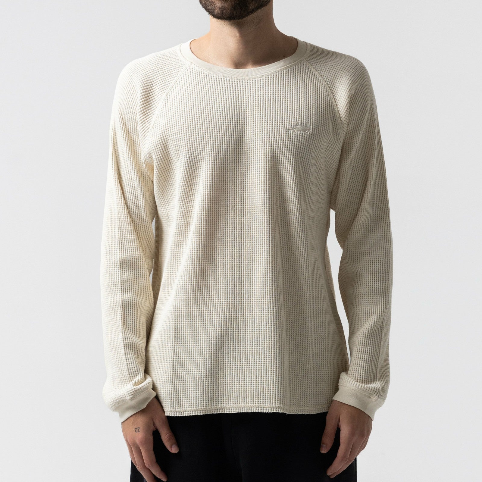 Ripndip Outlets | Castanza Waffle Knit Long Sleeve (Off-White)