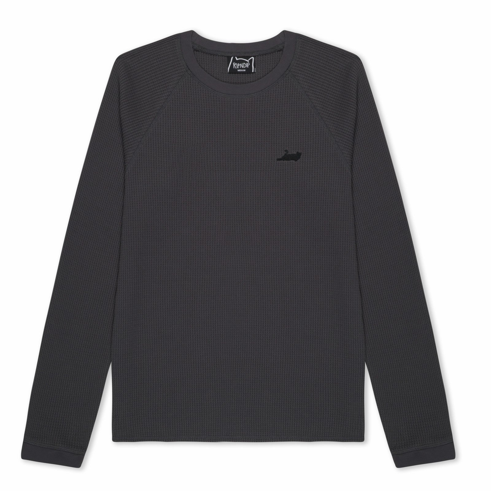 Ripndip Sale | Castanza Waffle Knit Long Sleeve (Charcoal)
