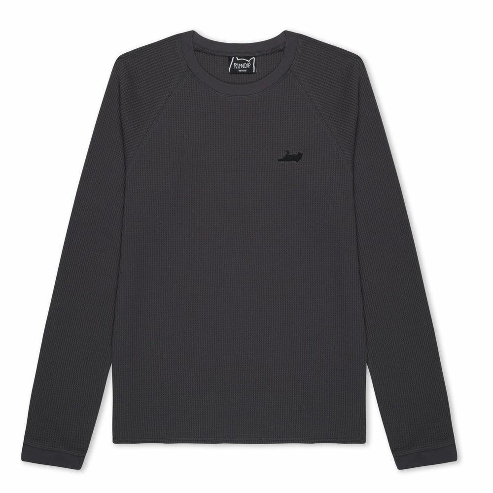 Ripndip Sale | Castanza Waffle Knit Long Sleeve (Charcoal)