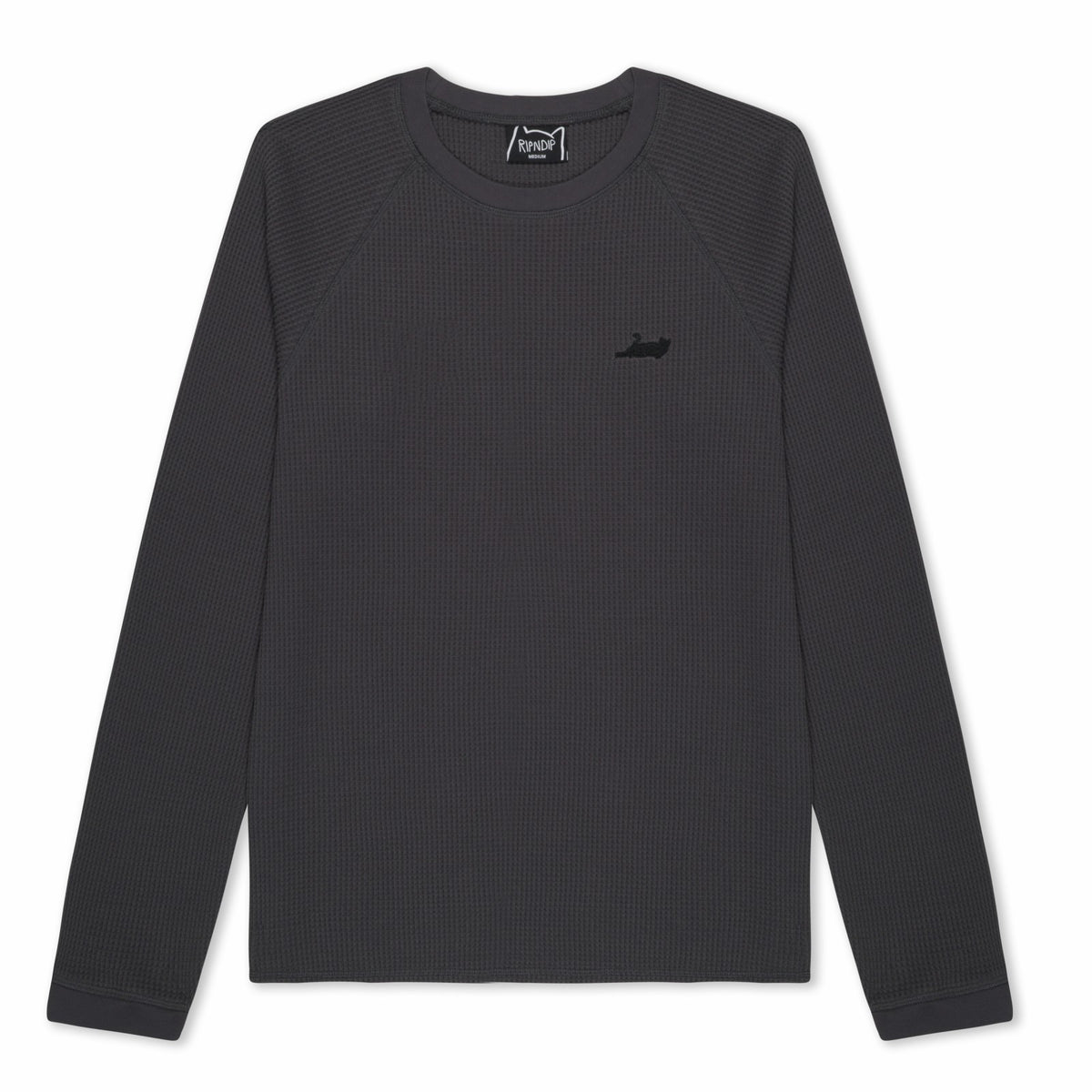 Ripndip Sale | Castanza Waffle Knit Long Sleeve (Charcoal)