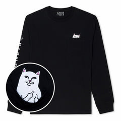 Ripndip New | Lord Nermal Pocket L/S (Black) - Ripndip