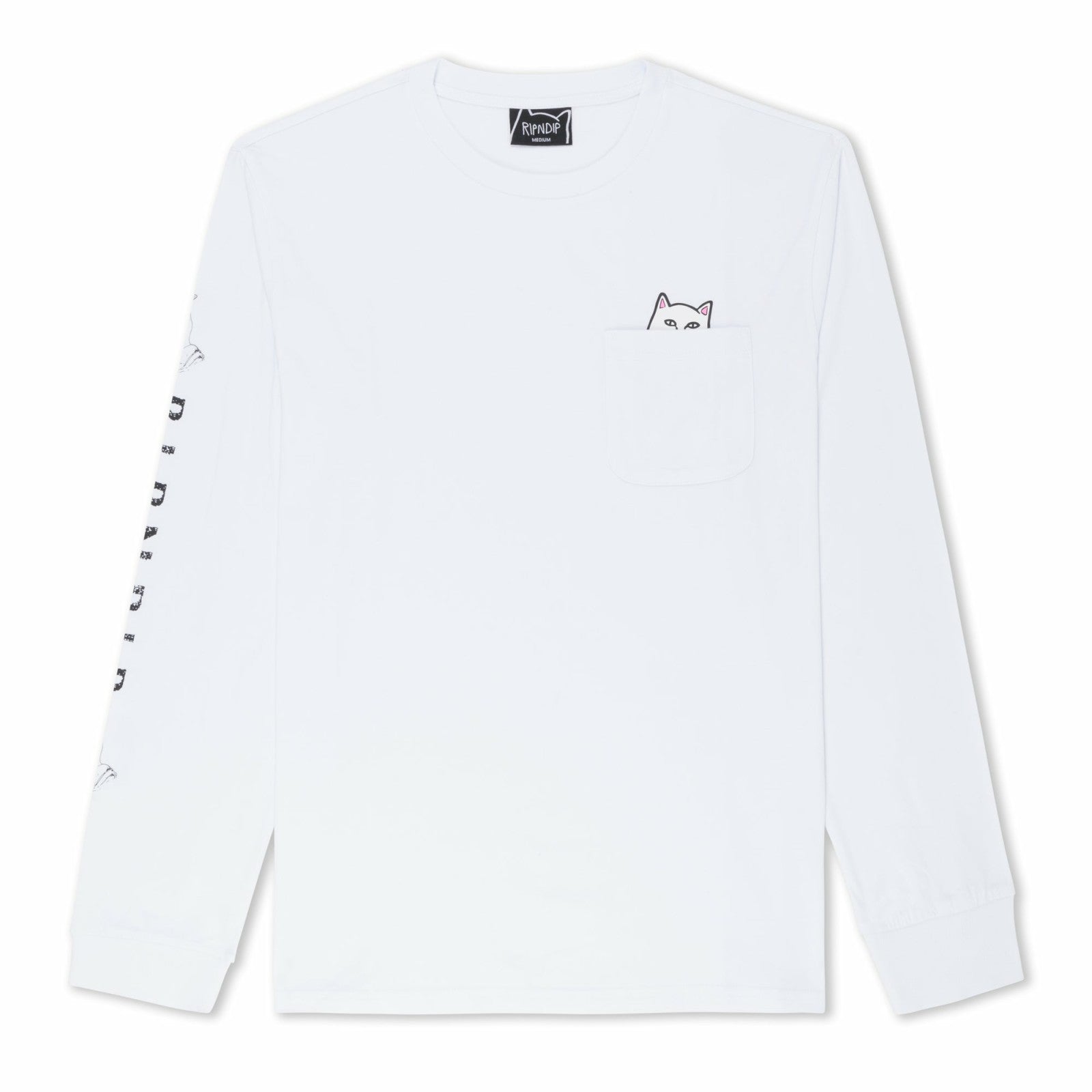 Ripndip For Sale | Lord Nermal L/S Pocket Tee (White)