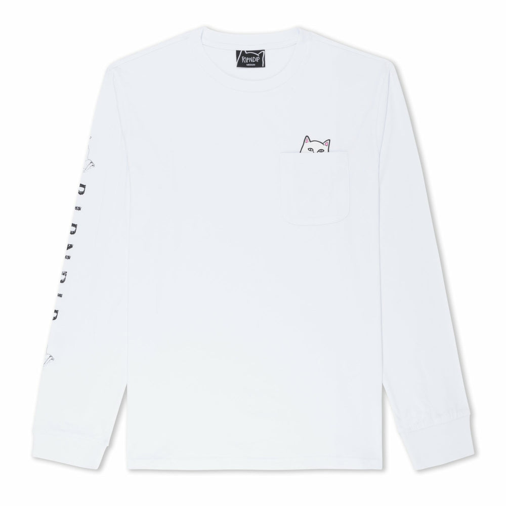 Ripndip For Sale | Lord Nermal L/S Pocket Tee (White)