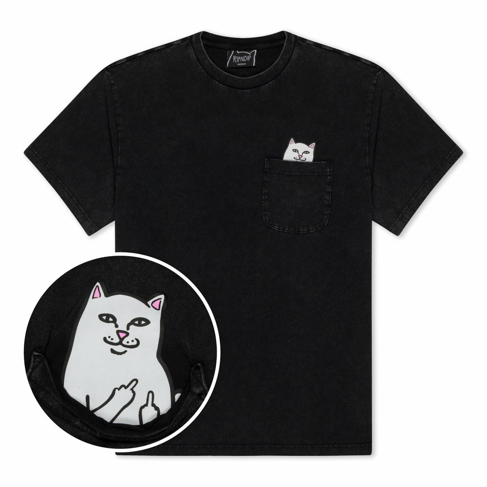 Ripndip Discount | Lord Nermal Pocket Tee (Black Vintage Wash)