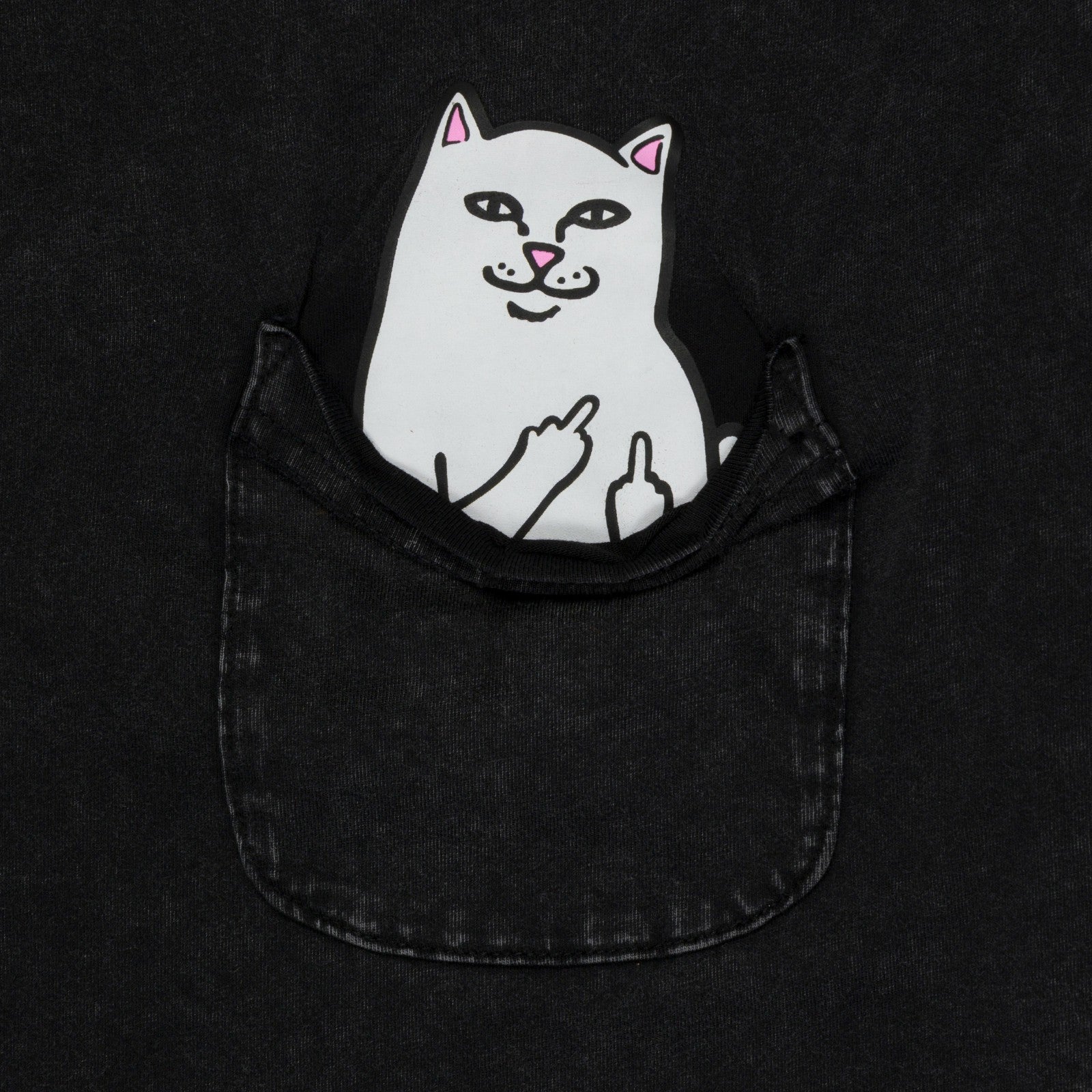 Ripndip Discount | Lord Nermal Pocket Tee (Black Vintage Wash)