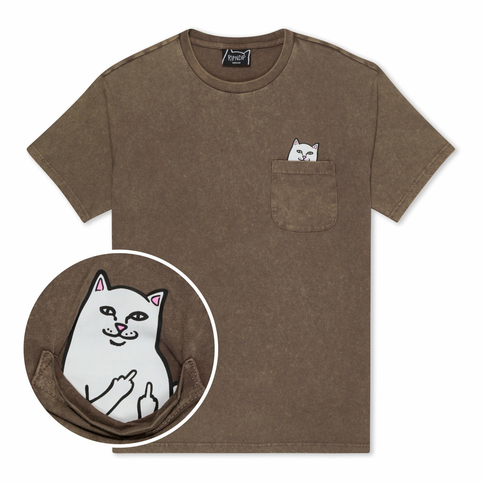 Ripndip Sale | Lord Nermal Pocket Tee (Brown Vintage Wash)