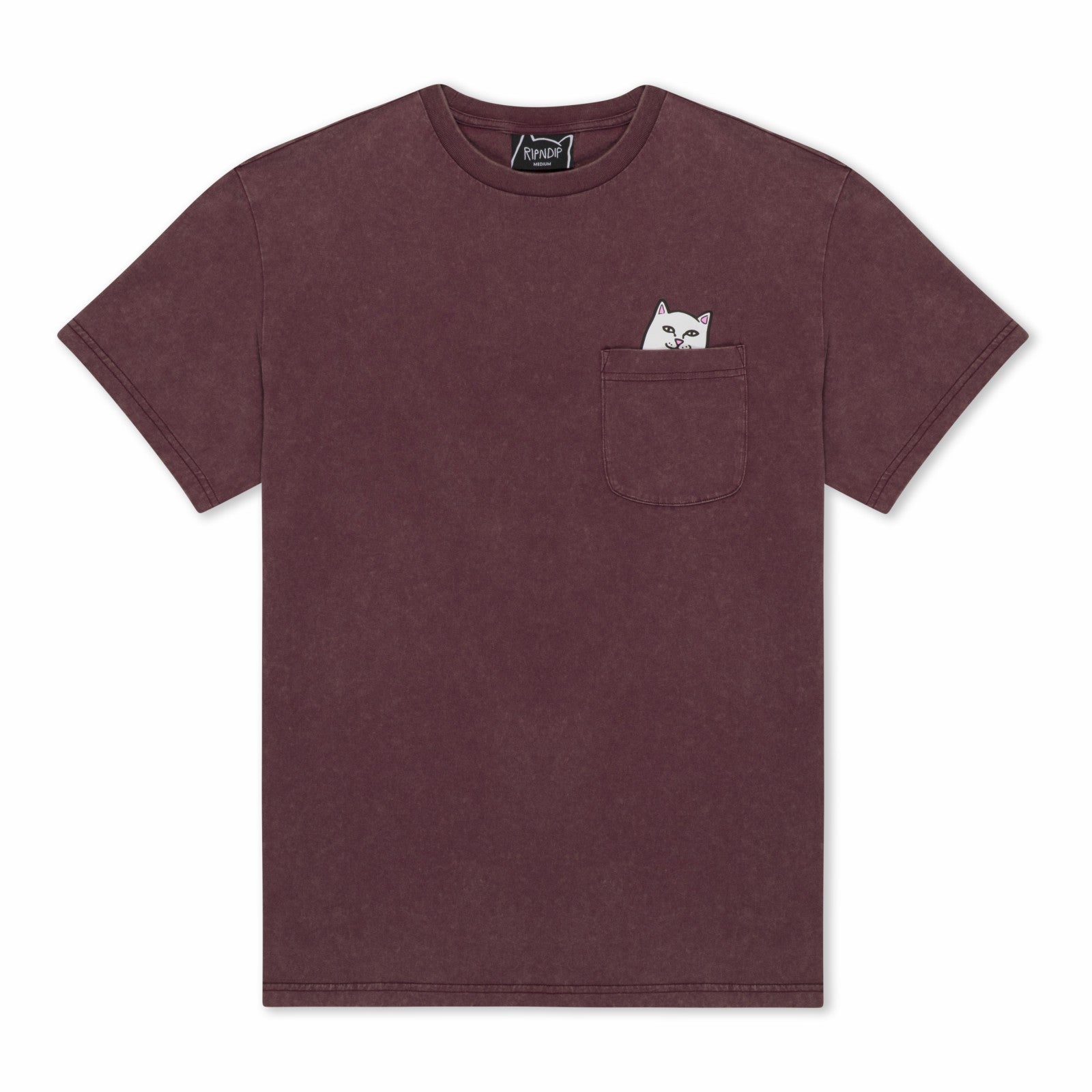 Ripndip For Sale | Lord Nermal Pocket Tee (Burgundy Vintage Wash)