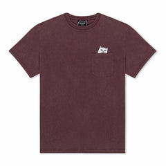 Ripndip For Sale | Lord Nermal Pocket Tee (Burgundy Vintage Wash)