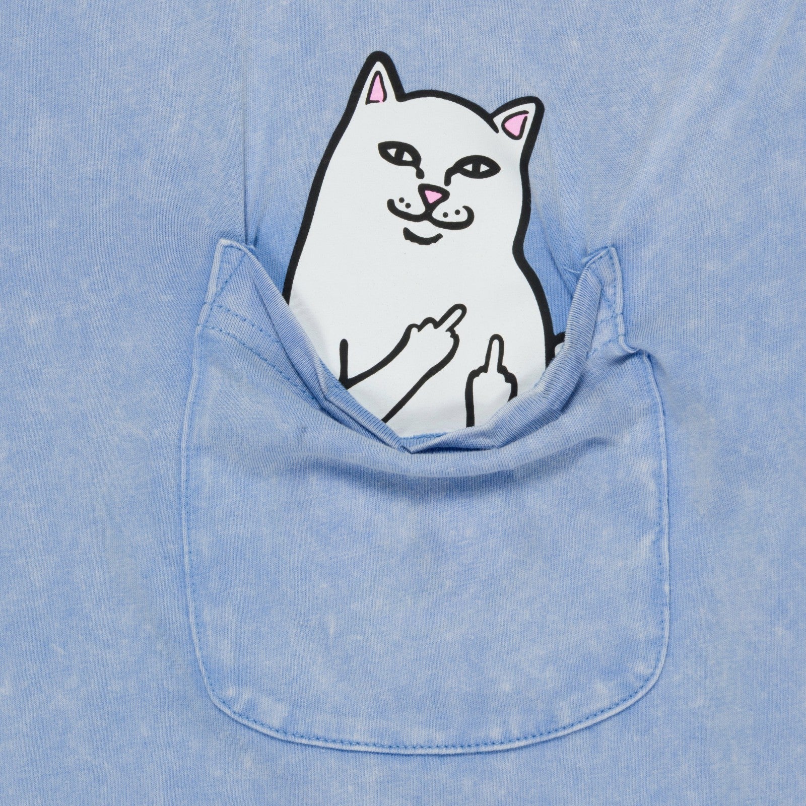 Ripndip Online | Lord Nermal Pocket Tee (Power Blue Vintage Wash)