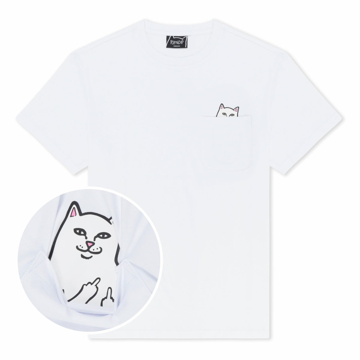 Ripndip Sale | Lord Nermal Pocket Tee (White)
