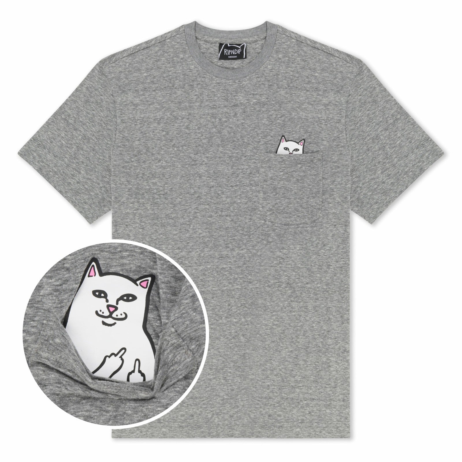 Ripndip Online Shop | Lord Nermal Pocket Tee (Heather Grey)