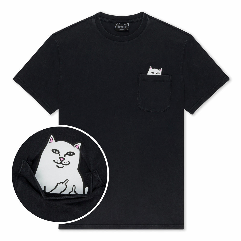 Ripndip For Sale | Lord Nermal Pocket tee (Black Mineral Wash)