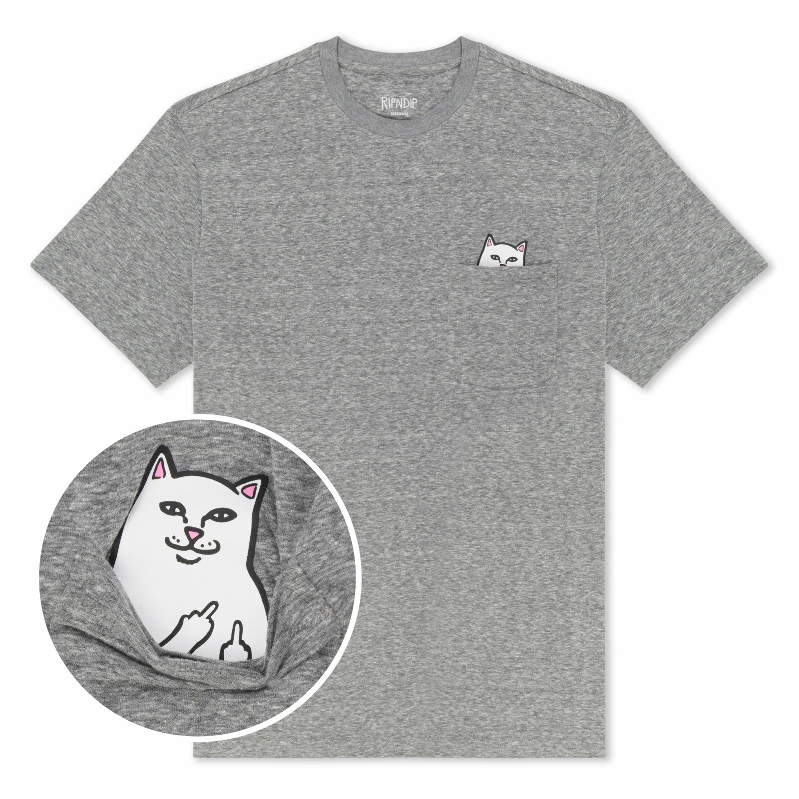 Ripndip Outlets | Lord Nermal Pocket Tee (Heather Grey)
