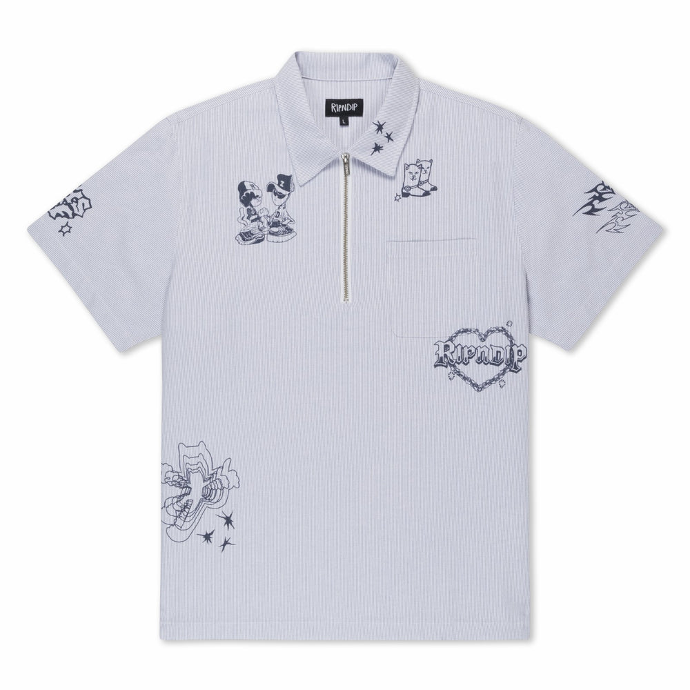 Ripndip For Sale | Westside Quarter Zip Shirt (Navy )