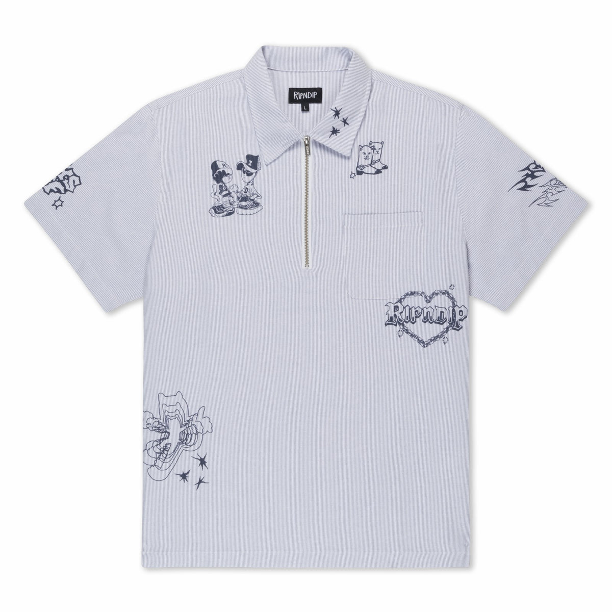 Ripndip For Sale | Westside Quarter Zip Shirt (Navy )