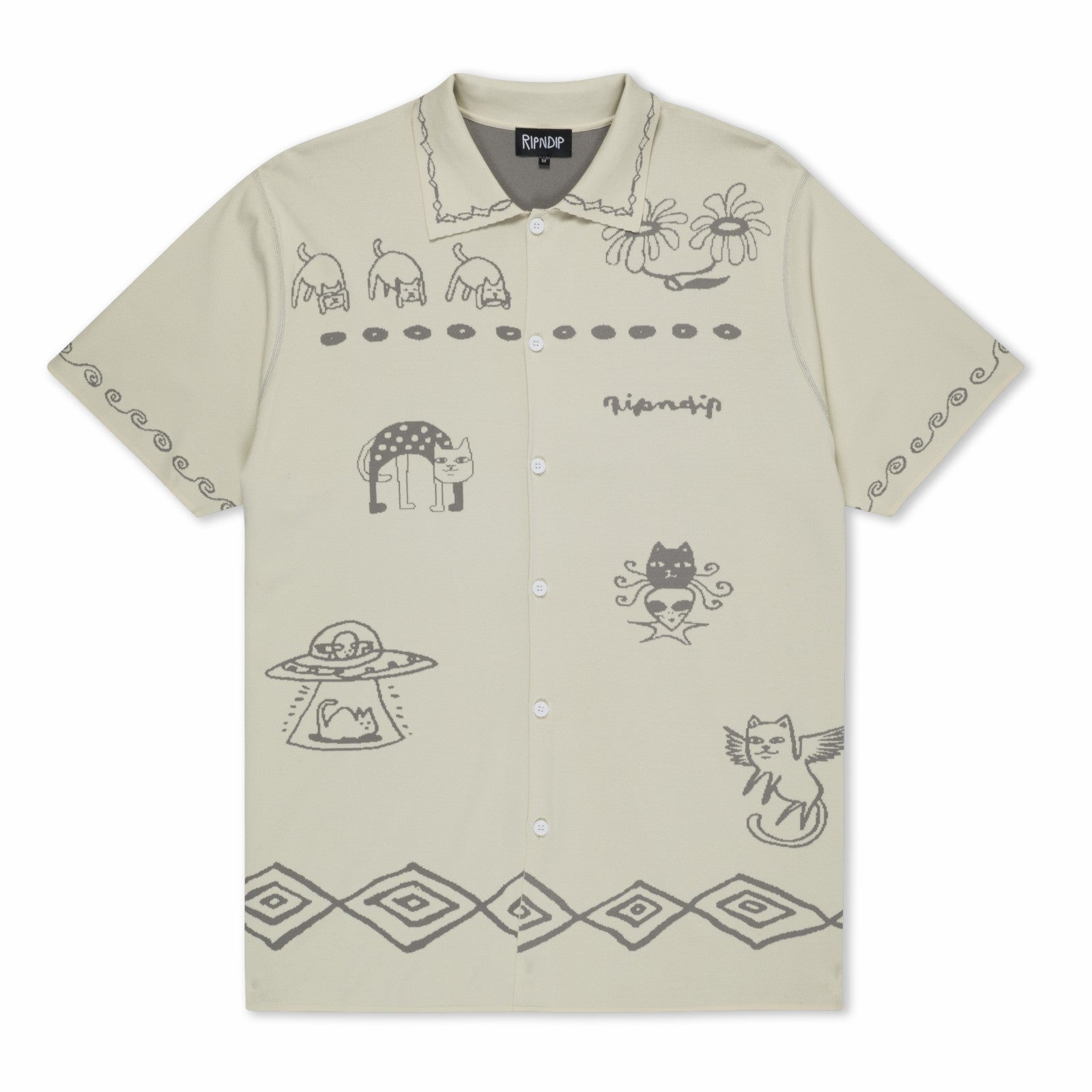 Ripndip Online | Blonded Reversible Button Up (Sand / Charcoal)