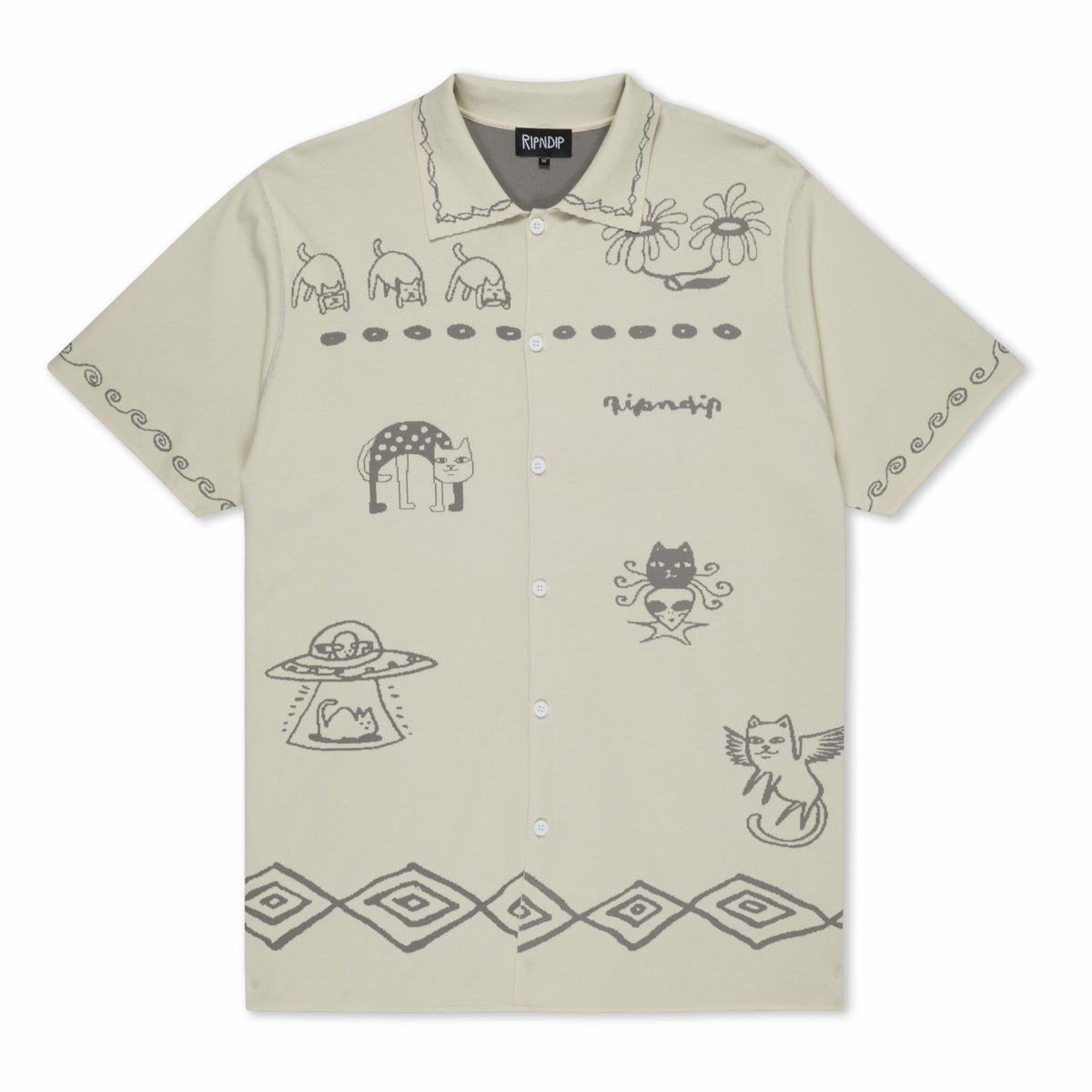 Ripndip Online | Blonded Reversible Button Up (Sand / Charcoal)