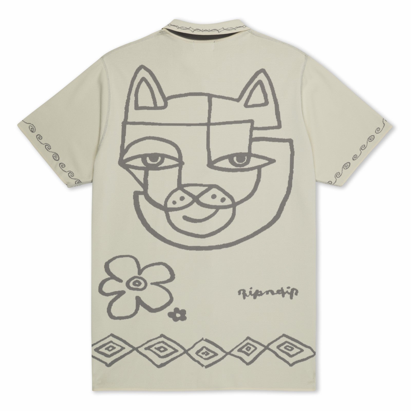 Ripndip Online | Blonded Reversible Button Up (Sand / Charcoal)