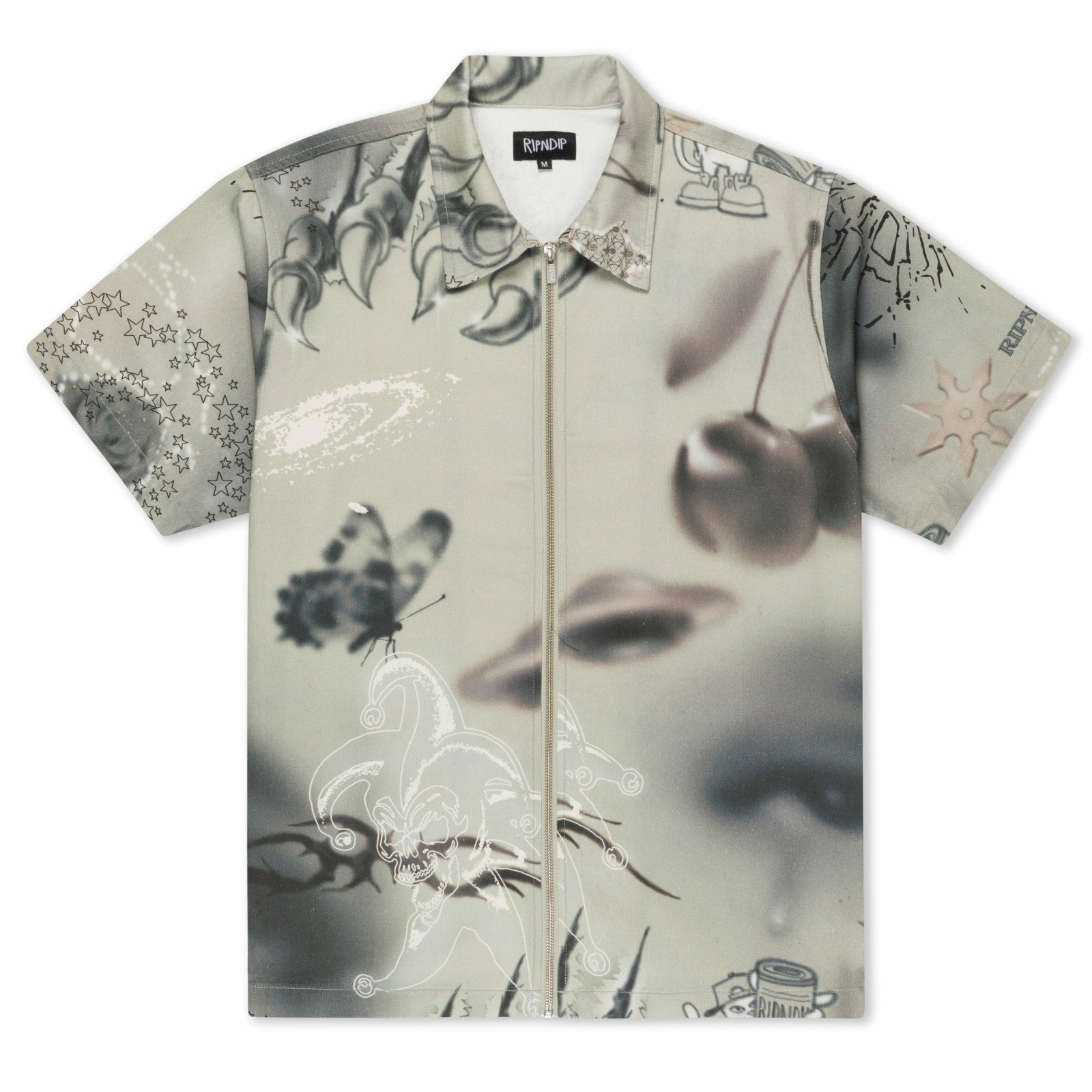 Ripndip Outlets | Stargazing Zip Up Shirt (Multi)