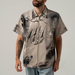 Ripndip Outlets | Stargazing Zip Up Shirt (Multi)