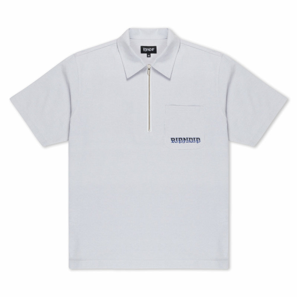 Ripndip Sale | Rich Spirit Quarter Zip Shirt (Light Blue)