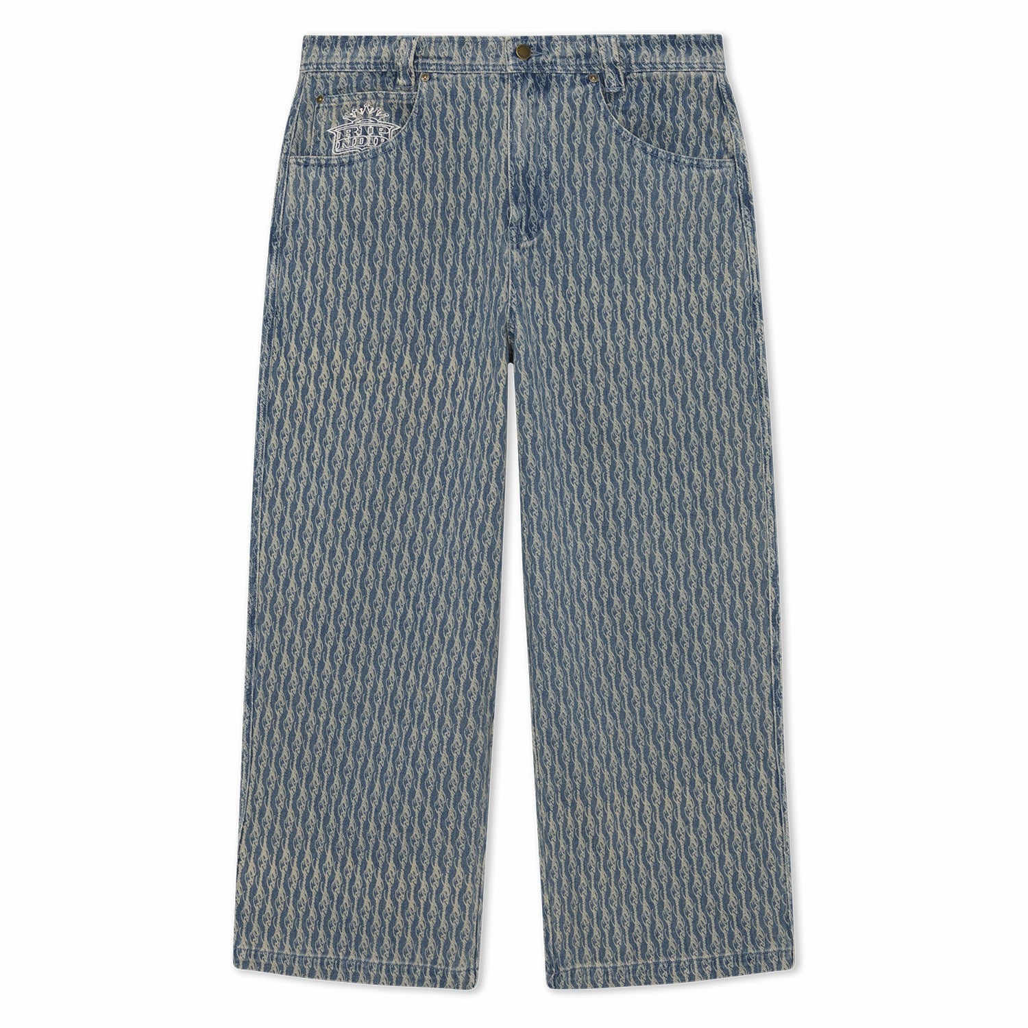 Ripndip Online | Western Roads Wide Fit Pants (Meidum Wash)