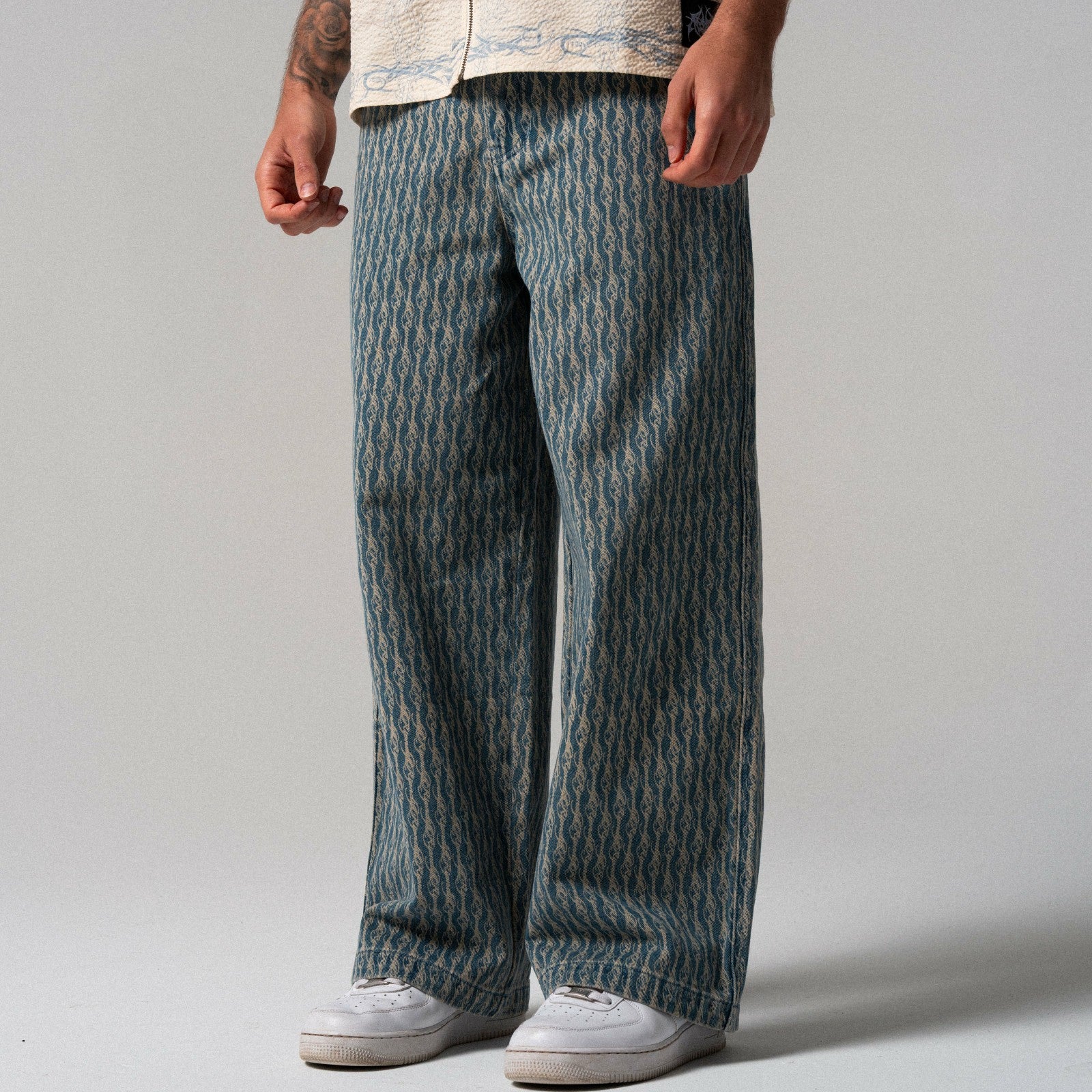 Ripndip Online | Western Roads Wide Fit Pants (Meidum Wash)